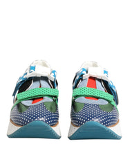 Dolce & Gabbana heren multicolor low top sneakers van premium kalfsleren, frontaal aanzicht.