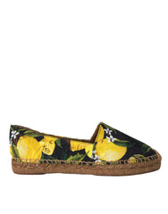 Dolce & Gabbana Multicolor Lemon Slip On Espadrilles Shoes - Flats