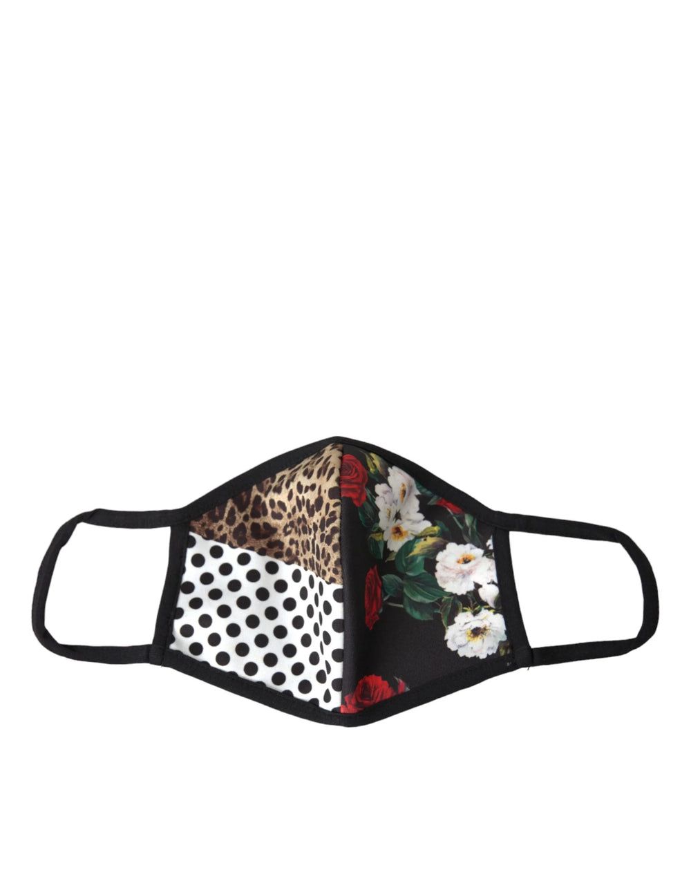 Dolce & Gabbana Multicolor Leopard Floral Elastic Ear Strap Face Mask - Fashion Face Masks