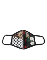 Dolce & Gabbana Multicolor Leopard Floral Elastic Ear Strap Face Mask - Fashion Face Masks