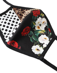 Dolce & Gabbana Multicolor Leopard Floral Elastic Ear Strap Face Mask - Fashion Face Masks