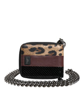 Dolce & Gabbana Multicolor Leopard Leather DG Bifold Card Holder Wallet - Wallets