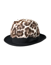 Dolce & Gabbana Multicolor Leopard Women Fedora Hat - 58 cm|M - Fedoras
