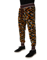 Dolce & Gabbana Multicolor Logo Monogram Jogger Sweatpants Pants - Joggers
