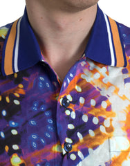Dolce & Gabbana Multicolor Luminarie Print Cotton Casual Shirt - Polos