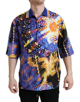 Dolce & Gabbana Multicolor Luminarie Print Cotton Casual Shirt - Polos