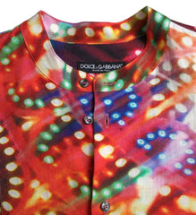 Dolce & Gabbana Multicolor Luminarie Print Linen Shirt - IT37 | XS - Shirts