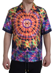 Dolce & Gabbana Multicolor Luminarie Print Men Shirt Silk - IT41 | L - Shirts