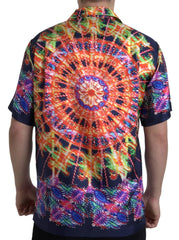 Dolce & Gabbana Multicolor Luminarie Print Men Shirt Silk - IT41 | L - Shirts