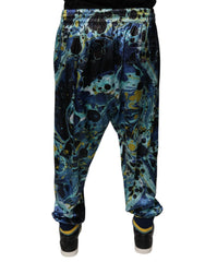Dolce & Gabbana Multicolor Marble Print Jogger Men Sweatpants Pants - Sweatpants