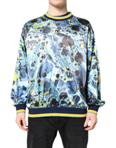 Dolce & Gabbana Multicolor Marble Print Men Pullover Sweater - IT52 | XL - Sweaters