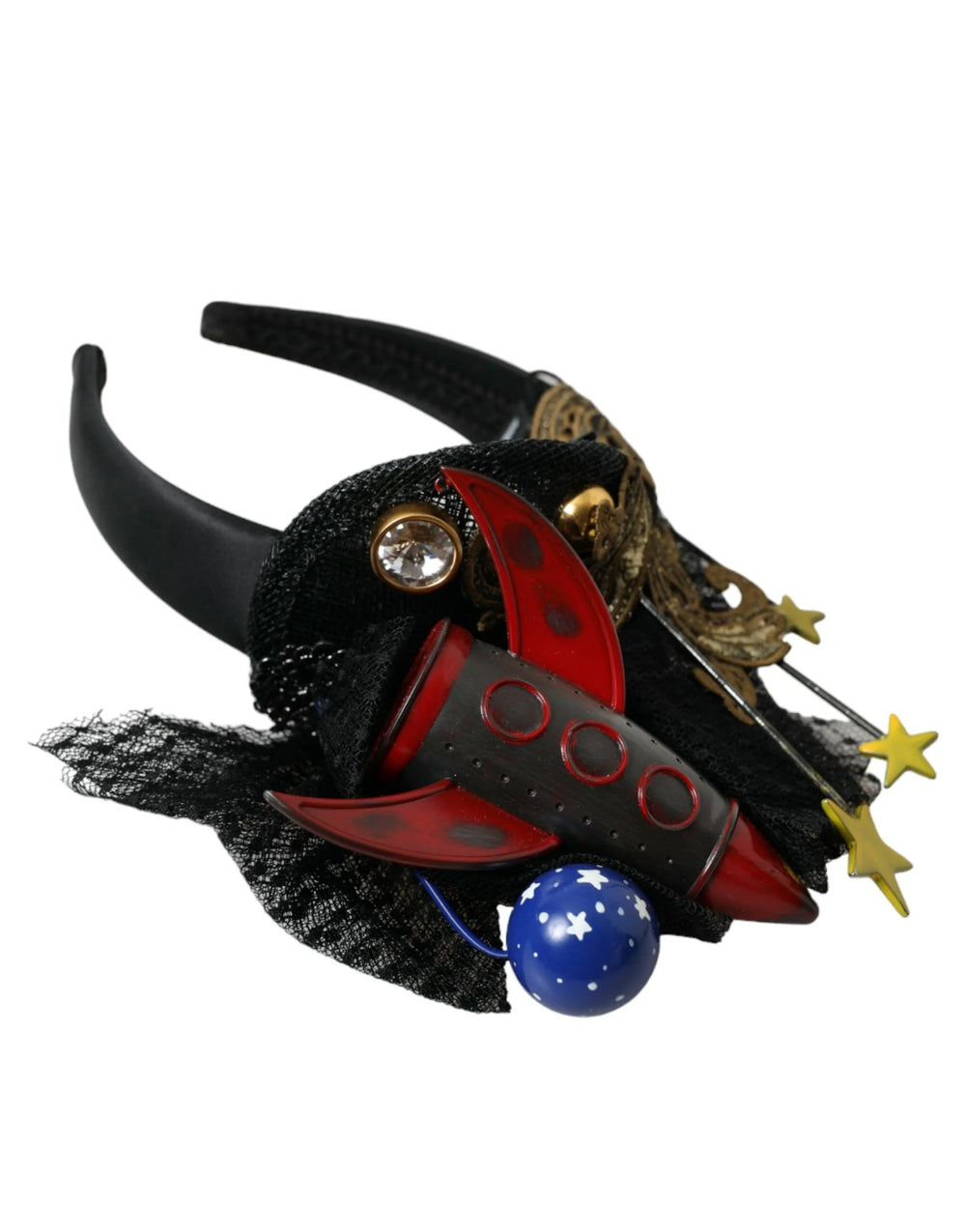 Dolce & Gabbana Multicolor Missile Rocket Crystal Stars Headband Diadem - Headbands