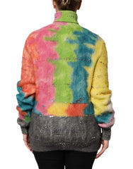 Dolce & Gabbana Multicolor Mohair Turtleneck Pullover Sweater - IT40|S - Sweaters