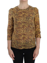 Dolce & Gabbana Multicolor Mosaic Print Silk Blouse T-shirt - Blouses