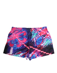 Dolce & Gabbana Multicolor Neon Print Polyester Shorts Swimwear - Swim Boxers