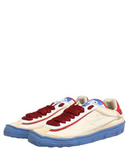 Top-down view of the Old Runner sneakers by Dolce & Gabbana, featuring intricate lacing and a cushioned tongue.
