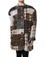 Dolce & Gabbana Multicolor Patchwork Button Down Jacket - Coats & Jackets