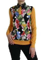 Dolce & Gabbana Multicolor Patchwork Cashmere Henley Sweater - Sweaters