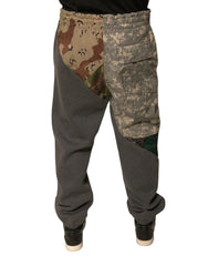 Dolce & Gabbana Multicolor Patchwork Cotton Jogger Sweatpants Pants - IT48 | M - Joggers