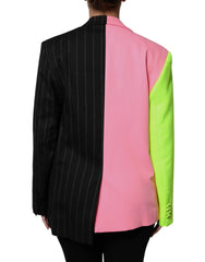 Dolce & Gabbana Multicolor Patchwork Embellished Coat Jacket - Sport Jackets