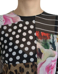 Dolce & Gabbana Multicolor Patchwork Floral Leopard Dress - IT36|XXS - Dresses