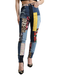 Dolce & Gabbana Multicolor Patchwork GRACE Skinny Denim Jeans - IT38 | XS - Jeans
