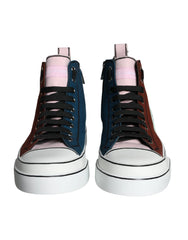 Dolce & Gabbana Multicolor Patchwork High Top Sneaker Shoes - EU44/US11 - Sneakers