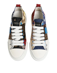 Dolce & Gabbana Multicolor Patchwork Low Top Sneakers Shoes - EU35/US4.5 - Sneakers