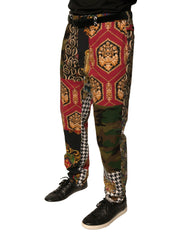 Dolce & Gabbana Multicolor Patchwork Men Dress Pants - Trousers