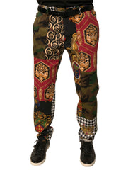 Dolce & Gabbana Multicolor Patchwork Men Dress Pants - Trousers