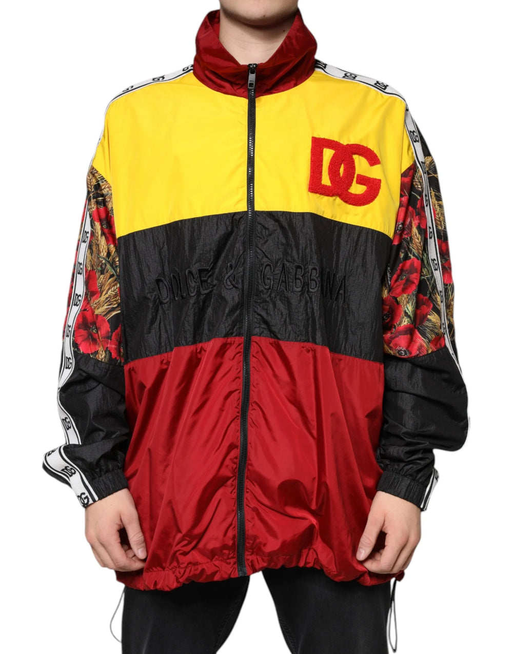 Dolce & Gabbana Multicolor Patchwork Men Full Zip Sweater - IT48 | M - Sweaters