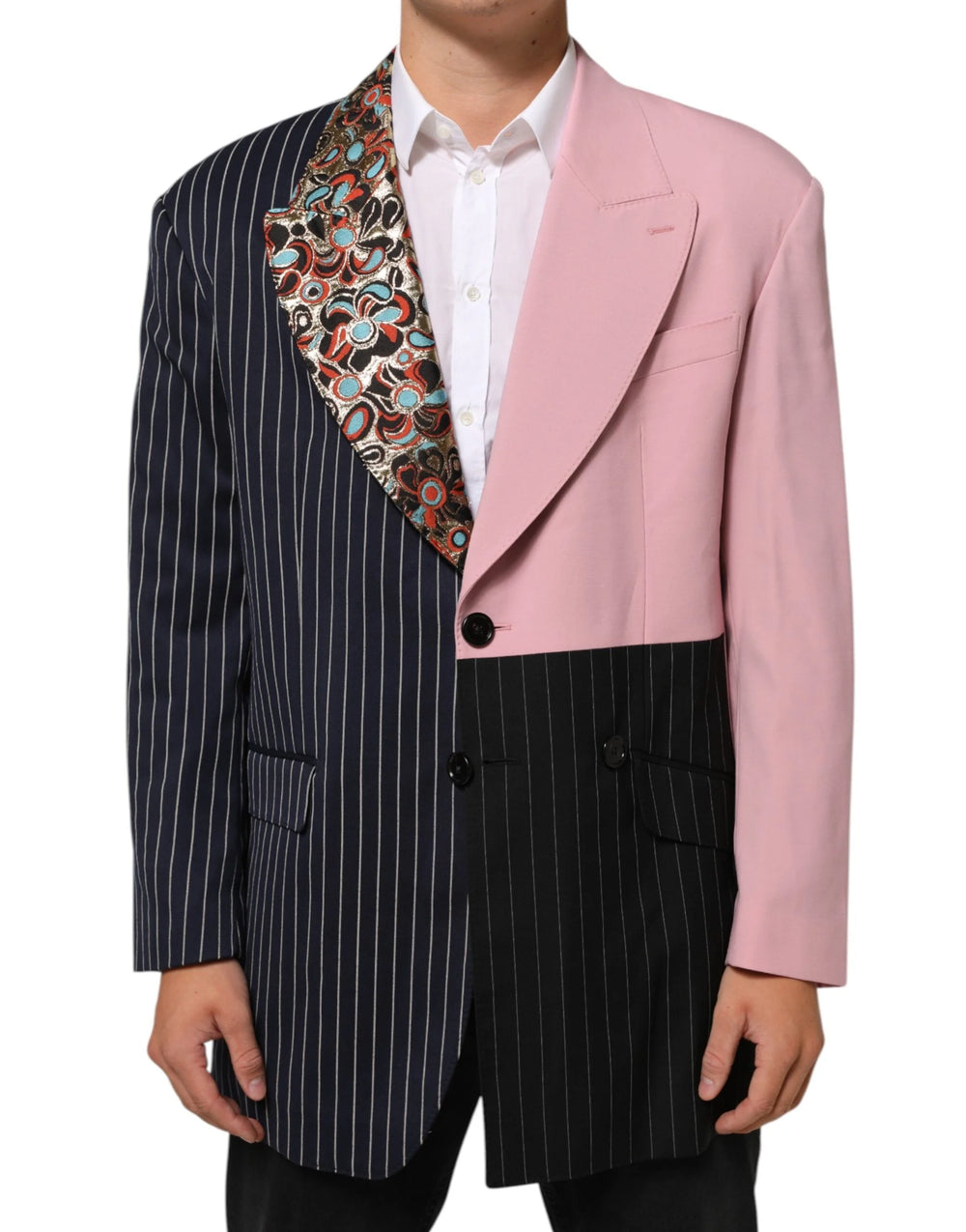 Dolce & Gabbana Multicolor Patchwork Single Breasted Jacket Blazer - IT44 | XS - Coats & Jackets