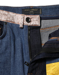 Dolce & Gabbana Multicolor Patchwork Skinny Denim Jeans - Jeans