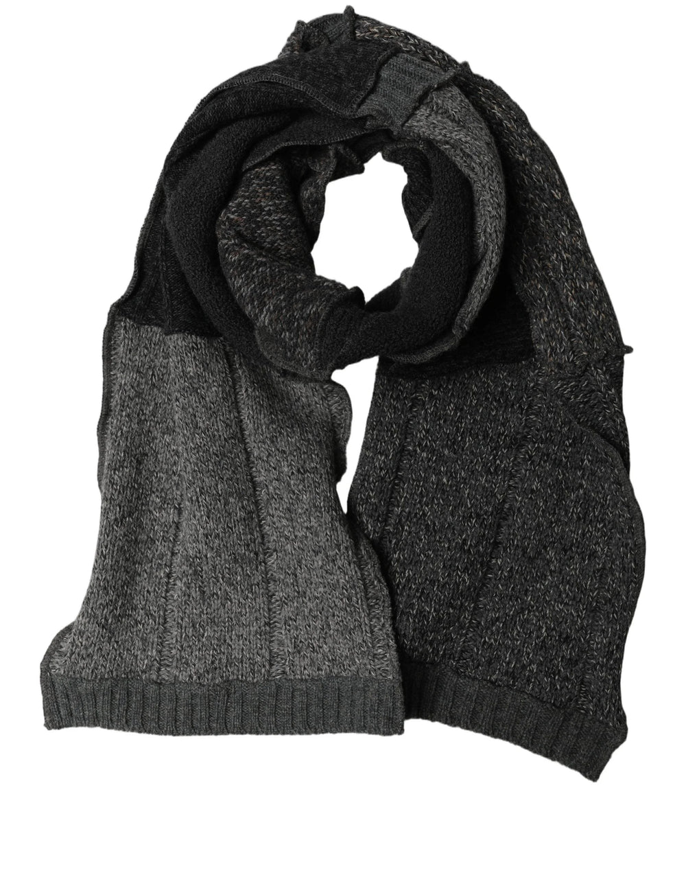 Dolce & Gabbana Multicolor Patchwork Wool Knit Shawl Scarf