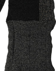 Dolce & Gabbana Multicolor Patchwork Wool Knit Shawl Scarf