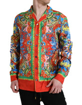 Dolce & Gabbana Multicolor Patterned Button Down Casual Shirt - IT5 | M - Shirts