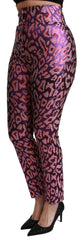 Dolce & Gabbana Multicolor Patterned Cropped High Waist Pants - IT40|S - Trousers