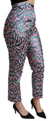 Dolce & Gabbana Multicolor Patterned Cropped High Waist Pants - IT40|S - Trousers