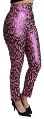 Dolce & Gabbana Multicolor Patterned Cropped High Waist Pants - IT40|S - Trousers