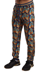 Dolce & Gabbana Multicolor Patterned Joggers Silk Pants - Joggers