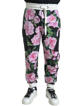 Dolce & Gabbana Multicolor Peony Joggers Cotton Men Pants - Joggers