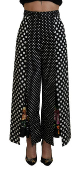 Dolce & Gabbana Multicolor Polka Dots High Waist Pants - IT38|XS - Pants