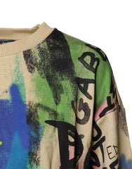 Dolce & Gabbana Multicolor Print Cotton Pullover Sweater - IT40|S - Sweaters