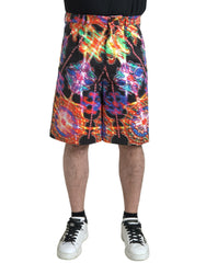 Dolce & Gabbana Multicolor Printed Cotton Men Bermuda Shorts - Bermudas