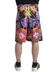 Dolce & Gabbana Multicolor Printed Cotton Men Bermuda Shorts - Bermudas