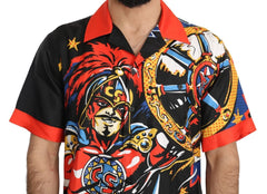 Dolce & Gabbana Multicolor Printed Short Sleeves Casual Shirt - IT38 | XS - Shirts