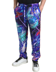 Dolce & Gabbana Multicolor Printed Silk Men Trouser Pants - Trousers