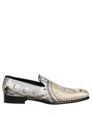 Dolce & Gabbana Multicolor Roman Slip On Dress Loafers Shoes - EU44/US11