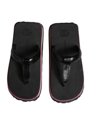 Dolce & Gabbana Multicolor Rubber Chunky Flip Flop Shoes - EU39/US8.5 - Sandals