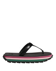 Dolce & Gabbana Multicolor Rubber Chunky Flip Flop Shoes - EU39/US8.5 - Sandals